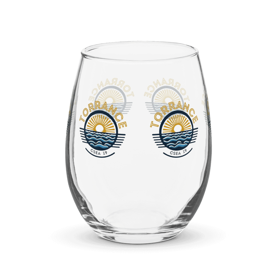 TUSD/CSEA Sun & Waves Stemless Wine Glass product image (1)
