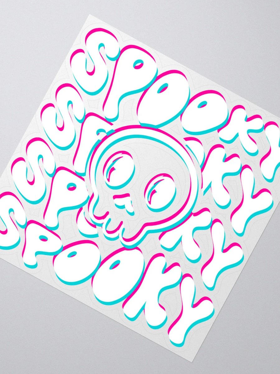 SPOOKY STICKER WHT product image (2)