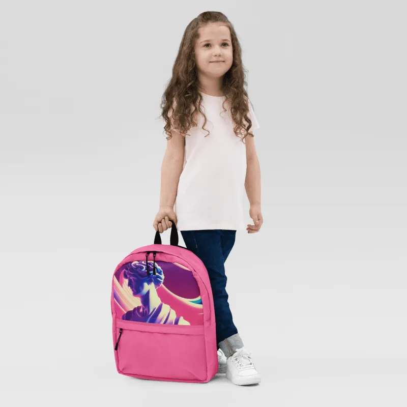 Greek God retrowave City Pop Pink Backpack product image (2)