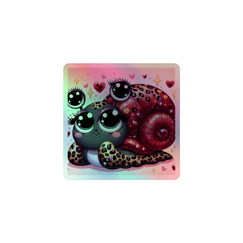 Love-Struck Snail Holographic Sticker Set product image (1)