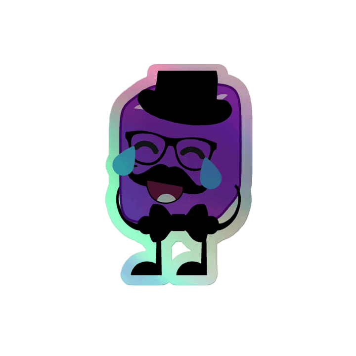 DisguisedPixel Laughing Holographic Sticker Sheet product image (2)