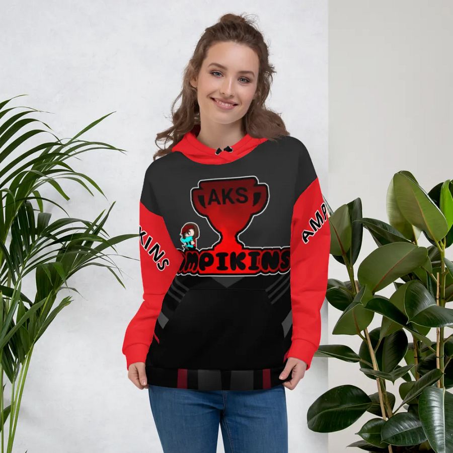 Red And Black AMPIKINS - Unisex Hoodie product image (5)