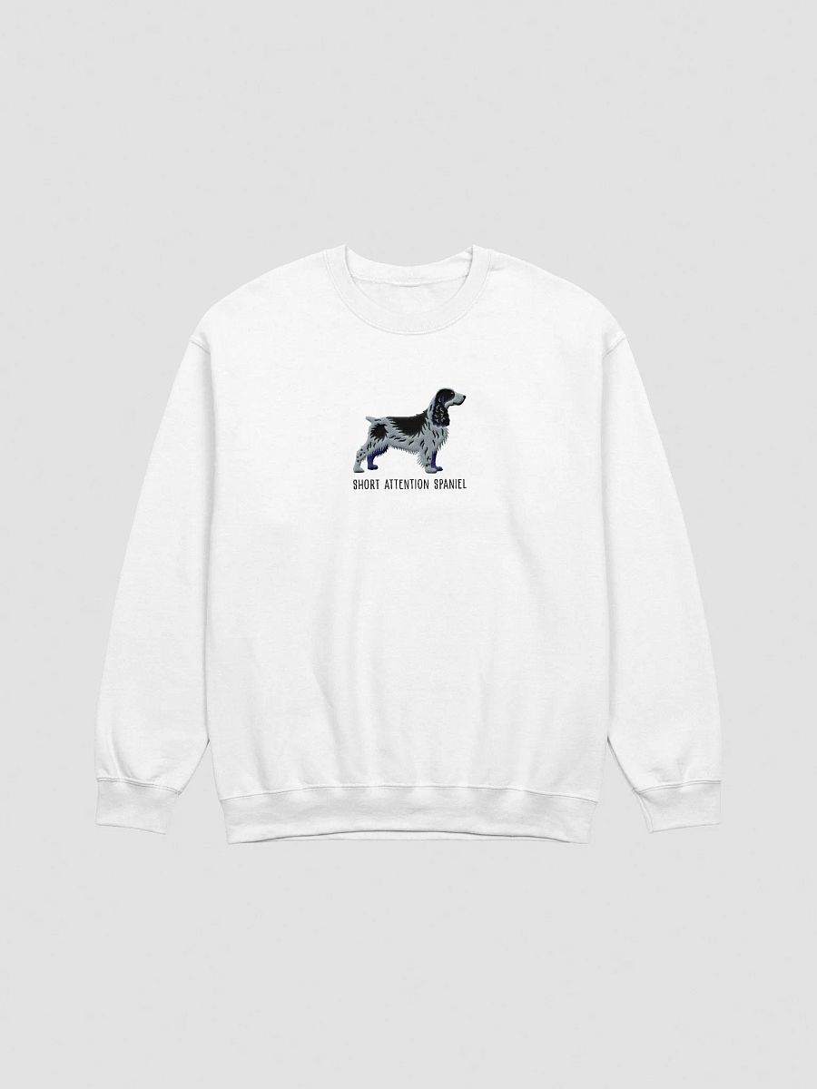 Short Attention Spaniel Sweatshirt (Embroidered) of a Field Spaniel(Blue Roan) product image (16)