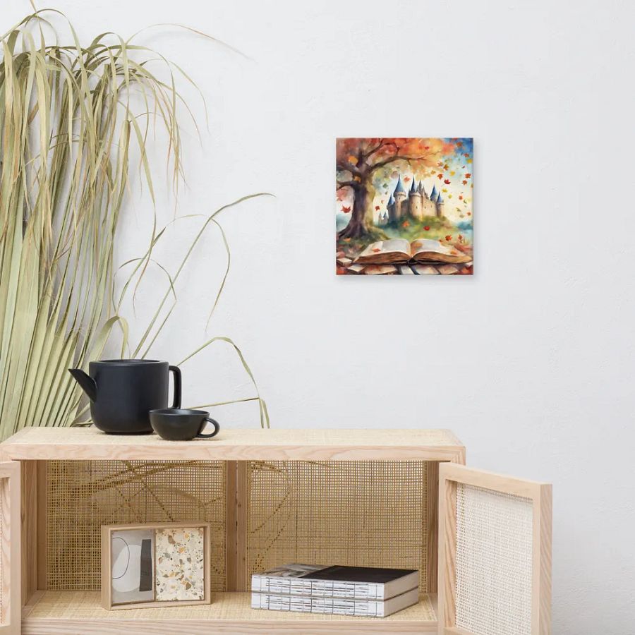 Open Book And Castle Watercolour Wall Art product image (9)