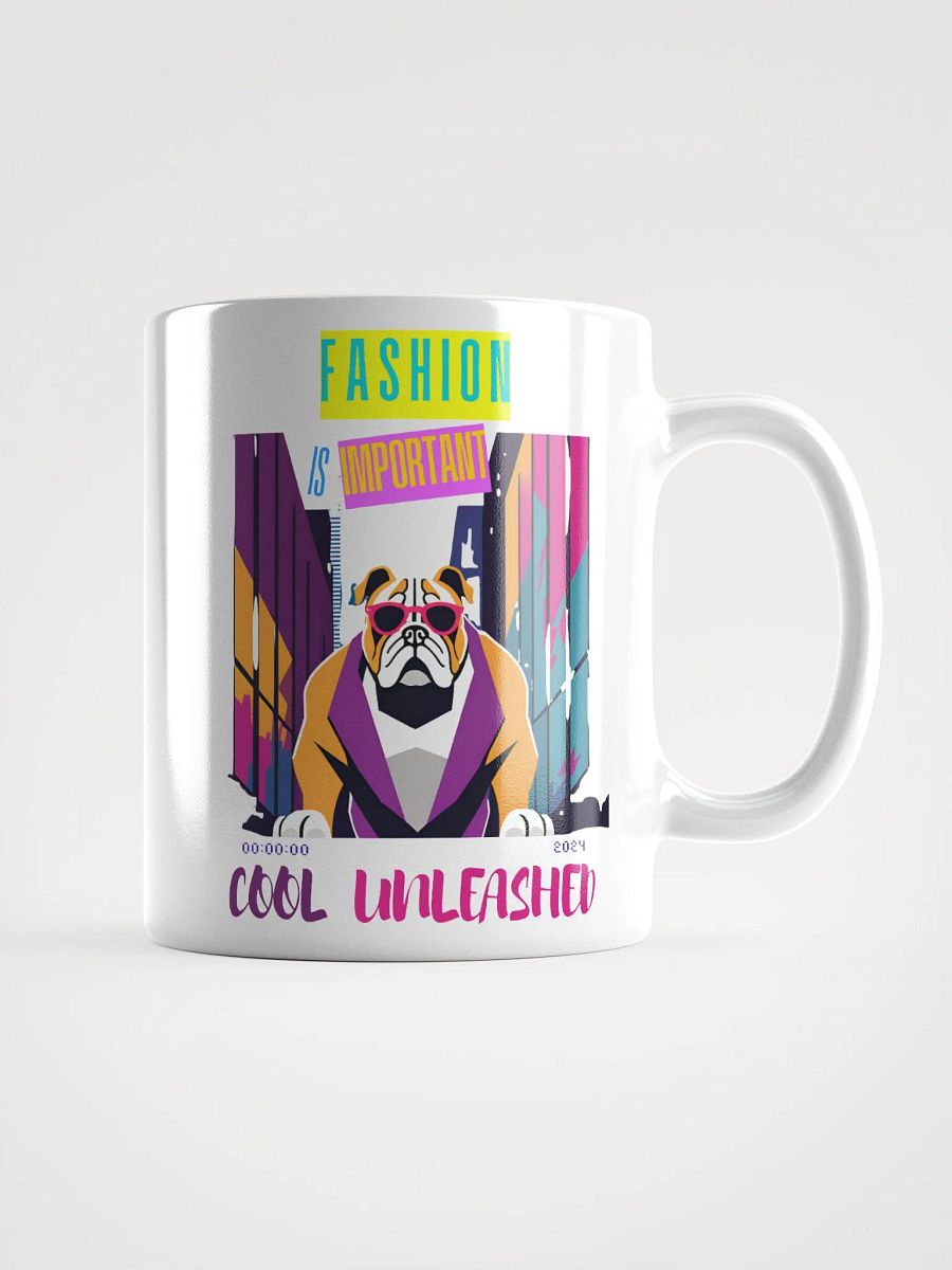 Fashion Bulldog White Glossy Mug product image (6)