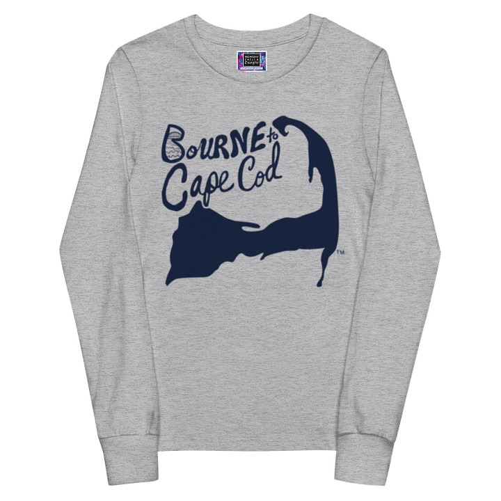 Boys' | BOURNE to Cape Cod™ | Youth Long Sleeve Tee | Coastal Cool for the Next Generation | Navy Logo product image (1)