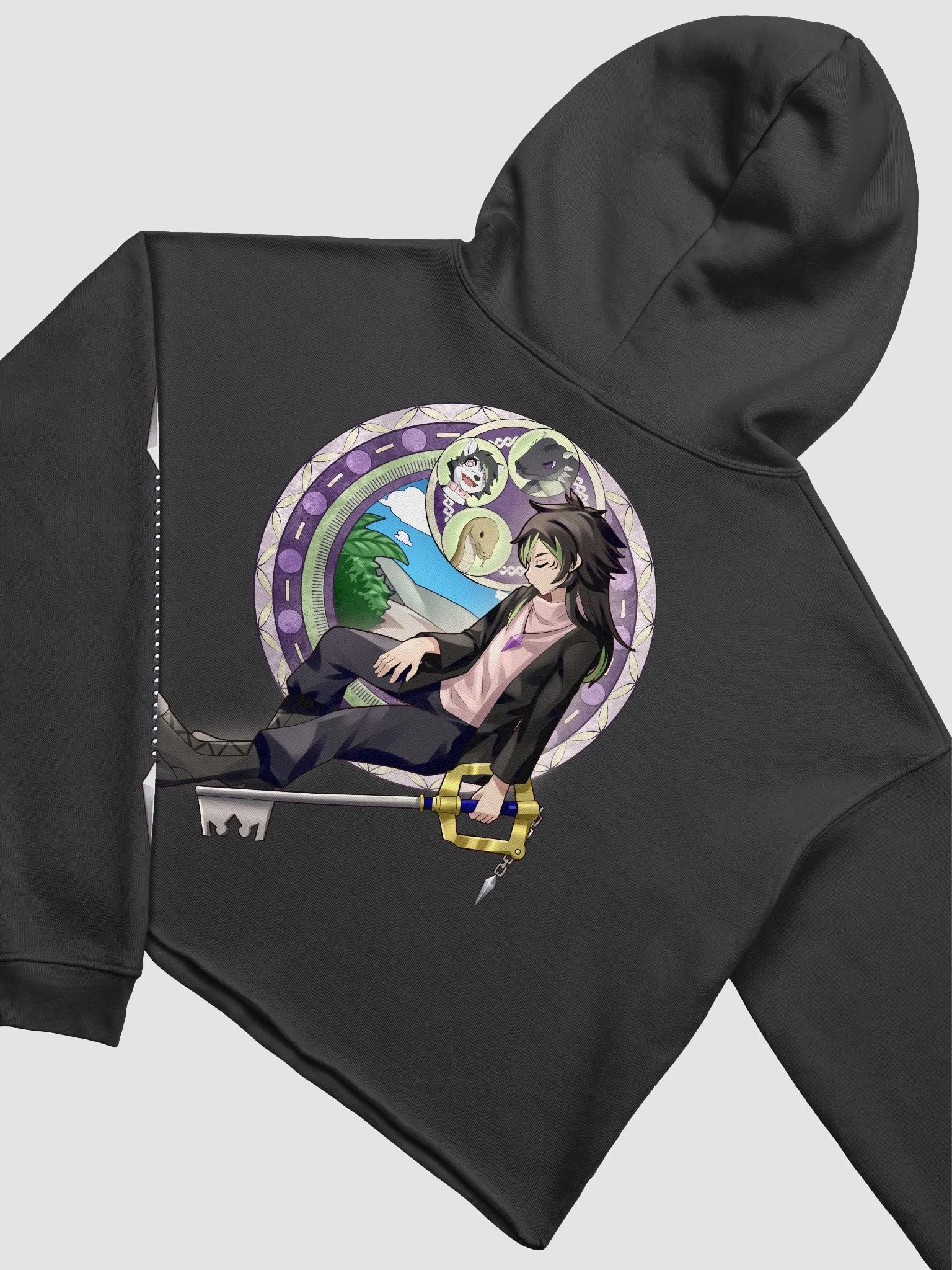 HEART OF THE SNAKE FLEECE CROP HOODIE product image (4)