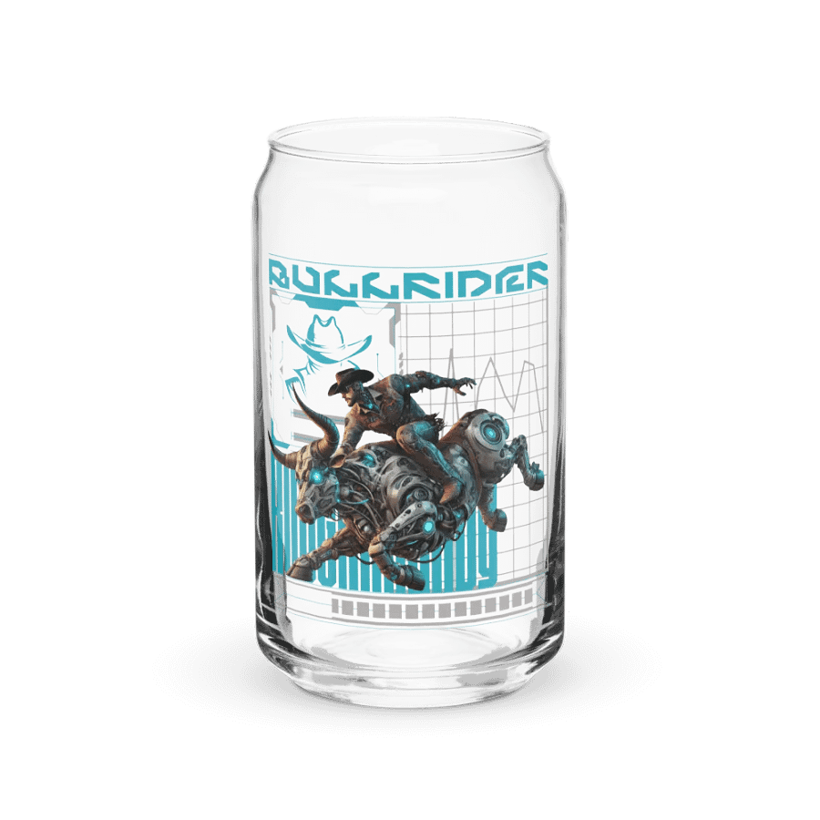 Cyber Punk Cowboy Bull-Riding Glass product image (1)
