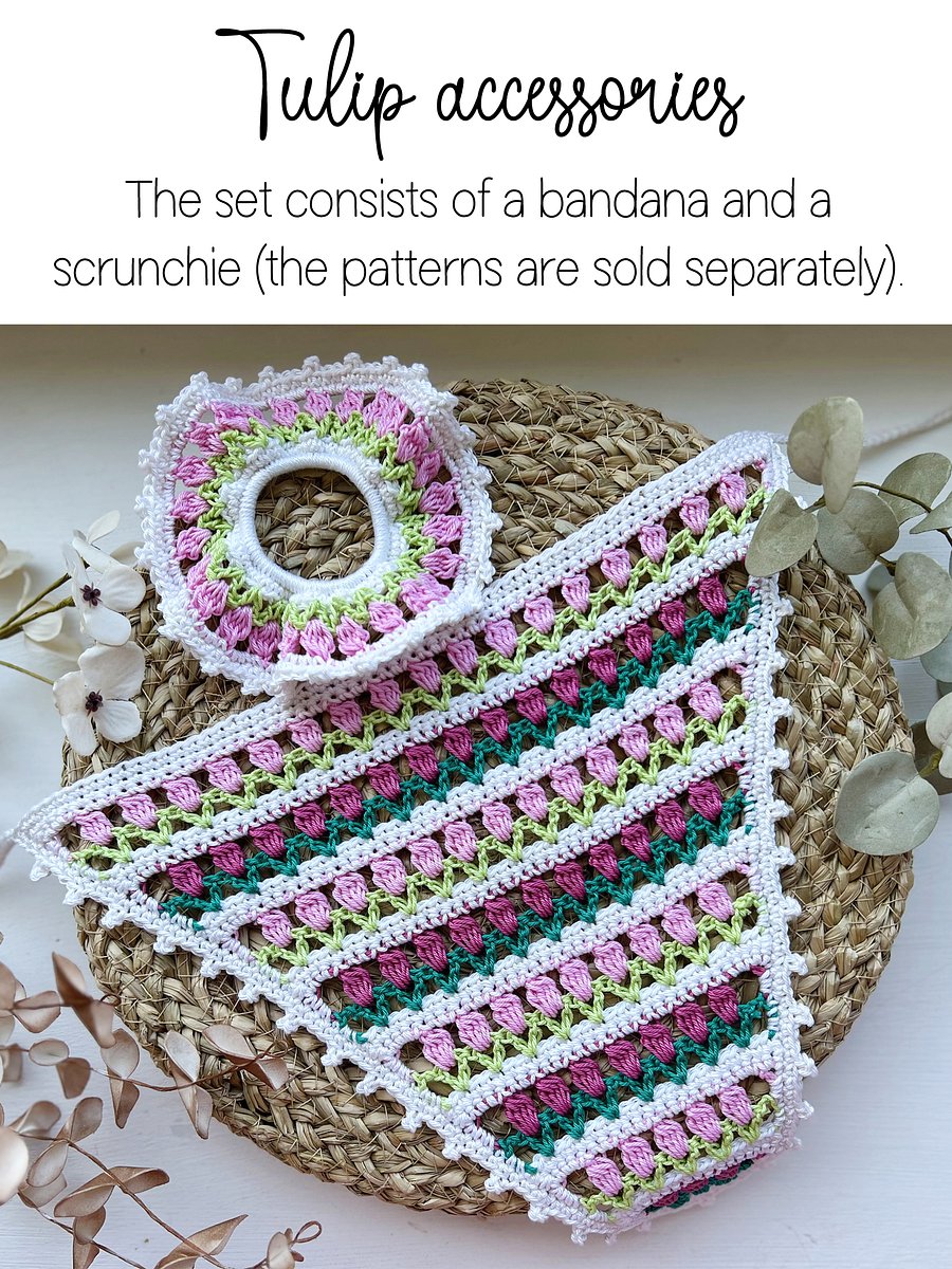 Crochet Pattern: Tulip Bandana product image (2)