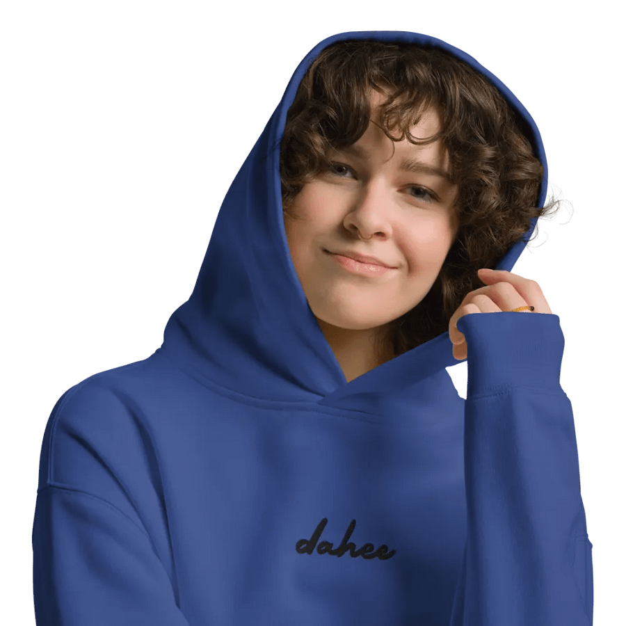 Koi Hoodie -blue (embroidered) product image (5)
