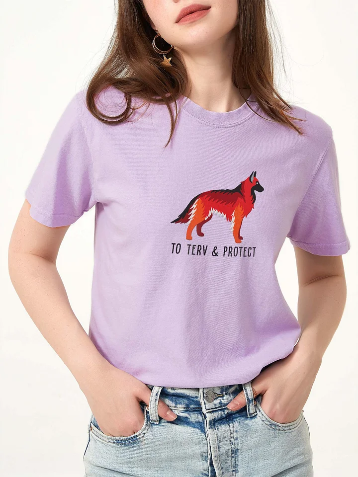 To Terv and Protect T-Shirt(Embroidered) of a Belgian Tervuren(Red) product image (2)