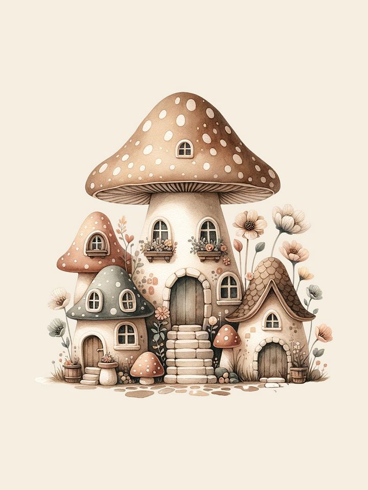 Mushroom House - Clipart product image (1)