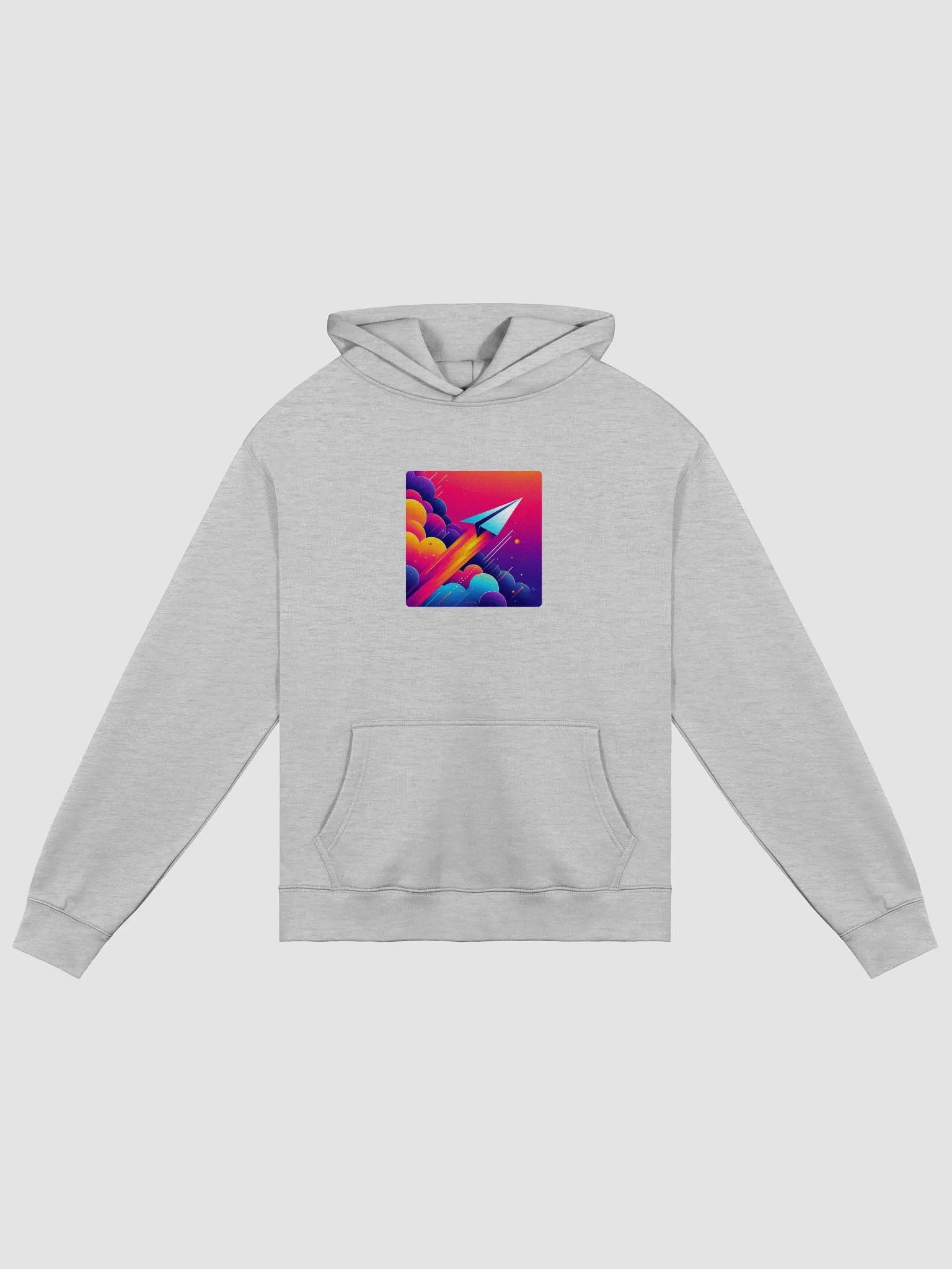 Upward Soar Unisex Hoodie | AI design paper airplane product image (2)