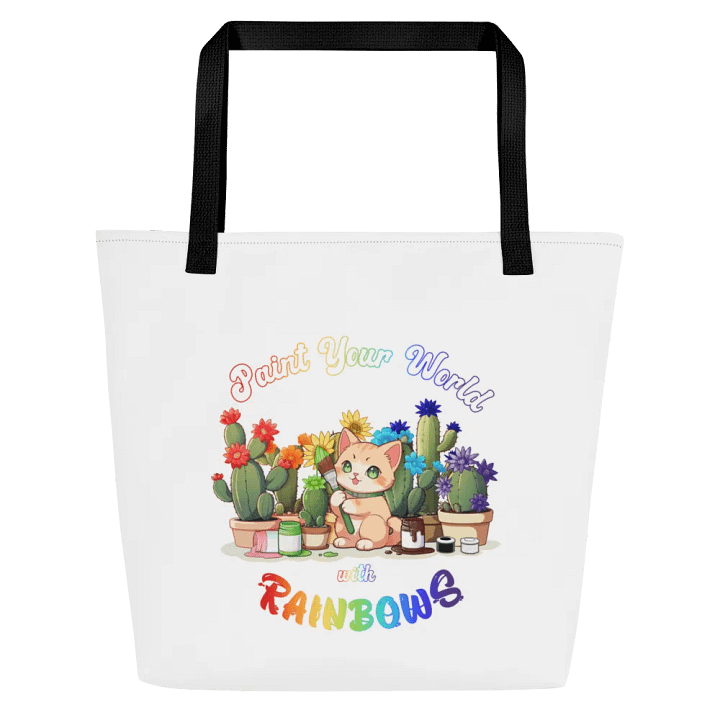 Rainbow Kitten Artist Tote Bag with Pocket product image (1)