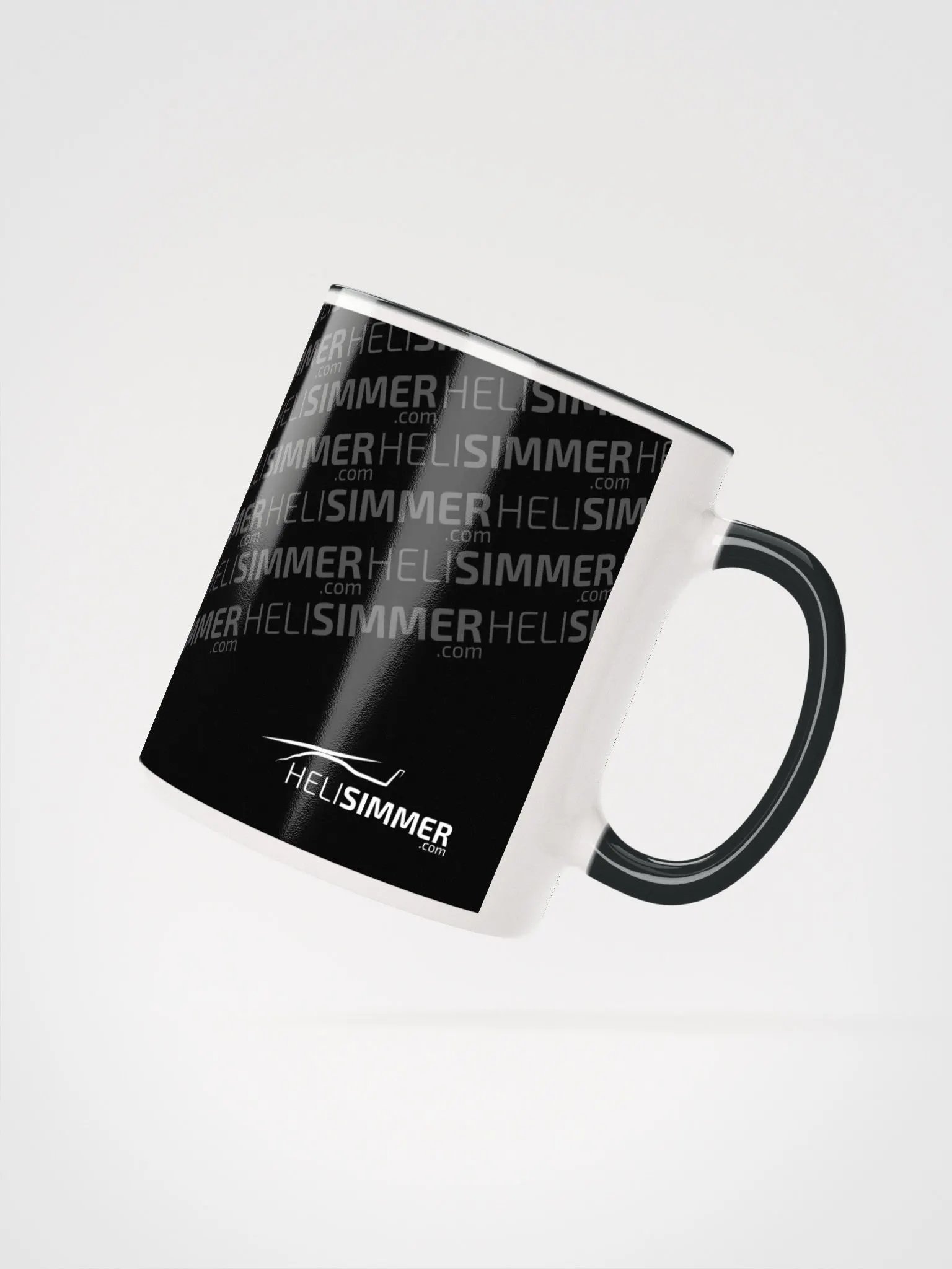 HeliSimmer.com Logo Mug - Black over White product image (2)
