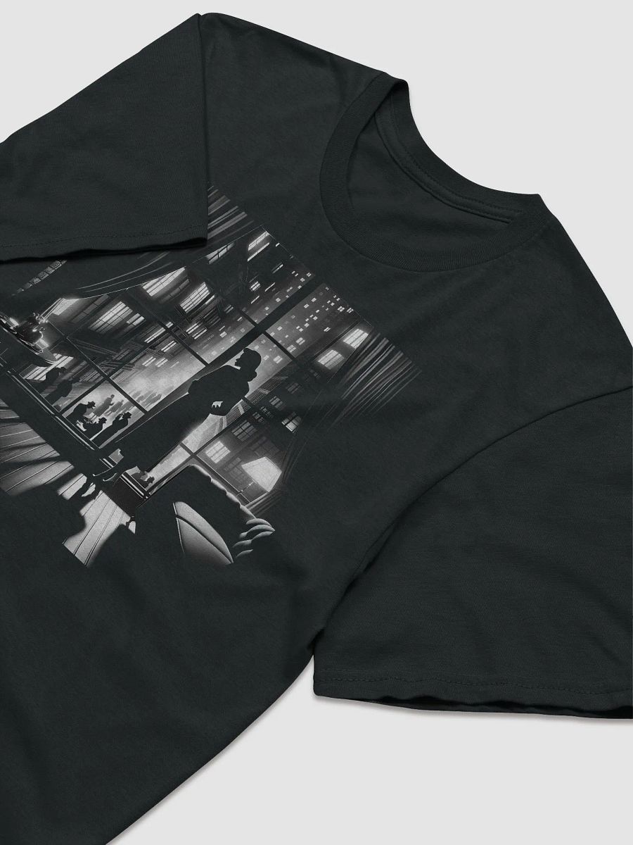 Silent Contemplation in City Lights Film Noir (Front Print Womens Tee) product image (2)