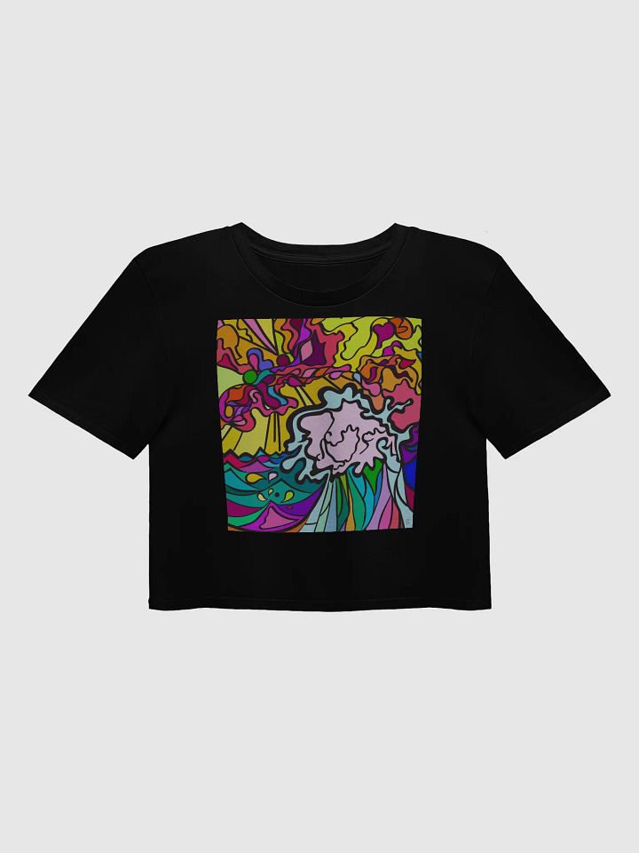 Swirling Splendor Crop Top - Wave at Sunset product image (2)
