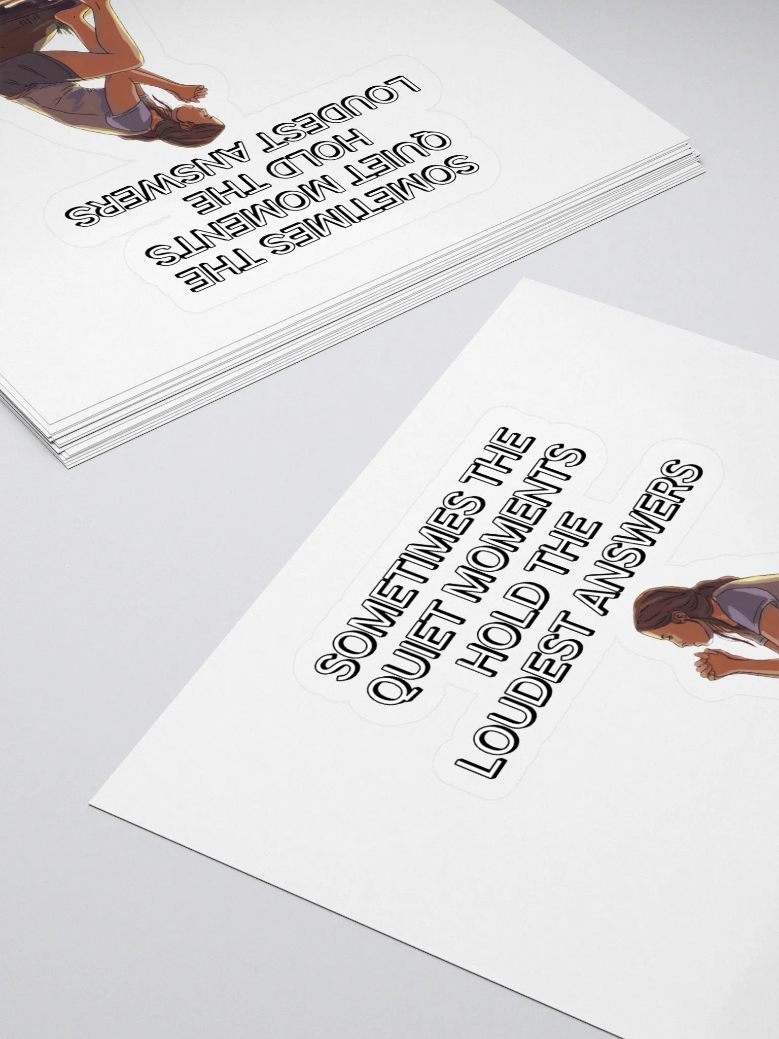 Sometimes The Quiet Moments Hold The Loudest Answers - Motivational Sticker product image (4)