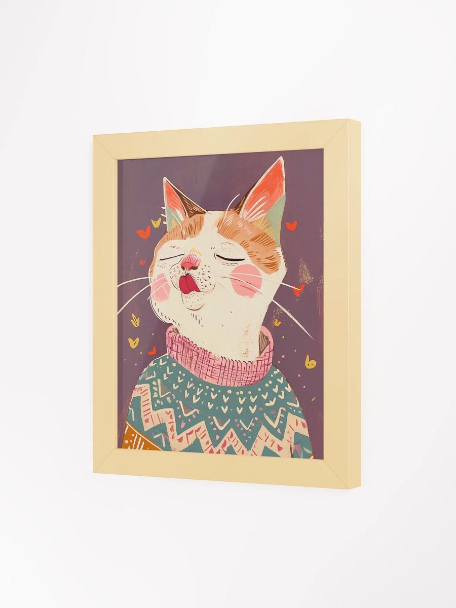 Blissful Feline Love Framed Poster product image (5)