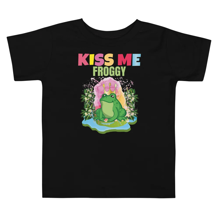 Kiss Me Froggy Colorful Funny Kids T-Shirt – Trendy Bella + Canvas Toddler Gift product image (4)