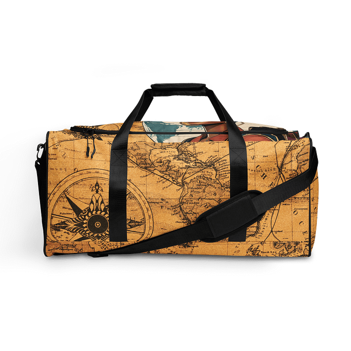 Vintage Americas Map All-Over Duffle Bag product image (1)