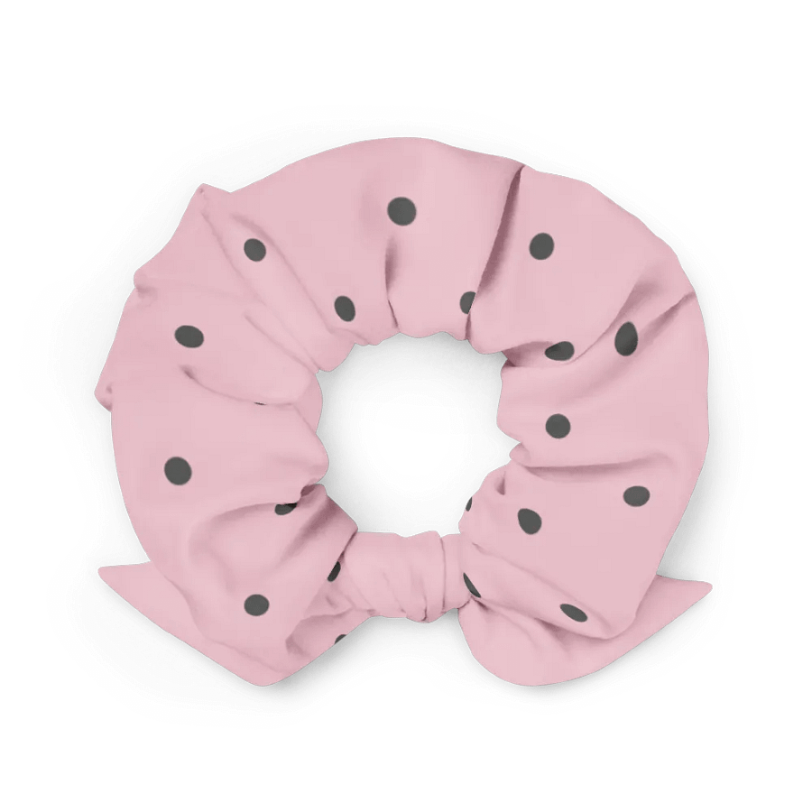 Pink Scrunchie with Grey Dots product image (3)