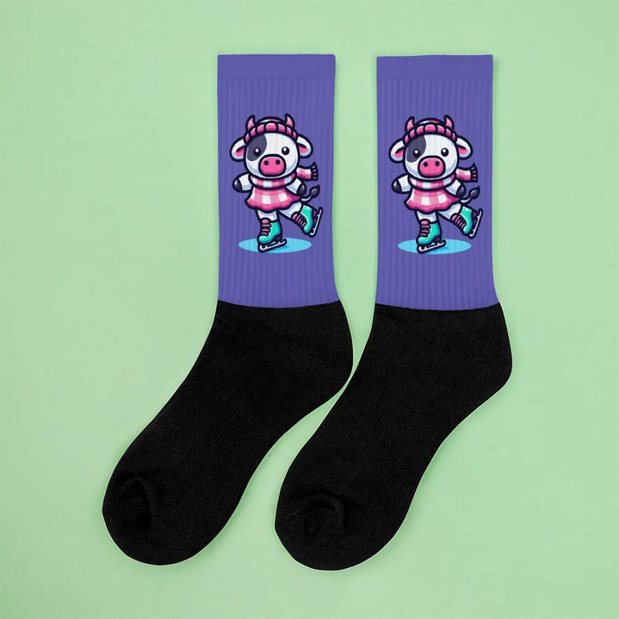 Ice Skating Cow Socks product image (12)