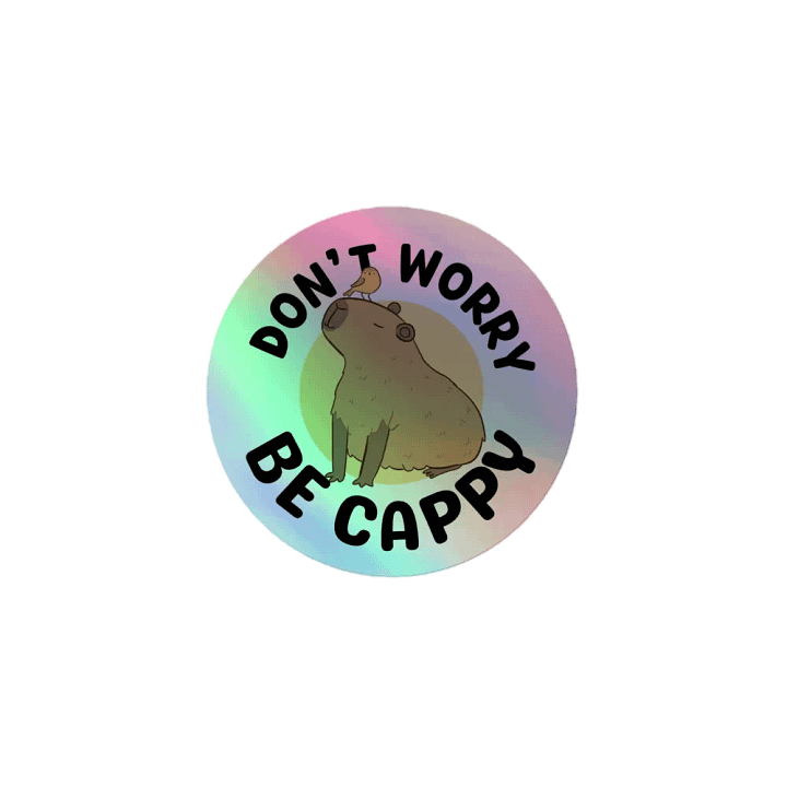 Capybara Holographic Sticker product image (2)
