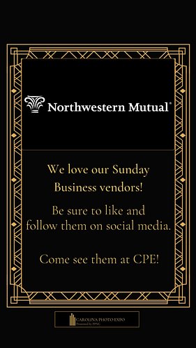 We love our PPNC vendors! Catch Northwestern Mutual at the Carolina Photo Expo trade show on Sunday Business day in Raleigh t...