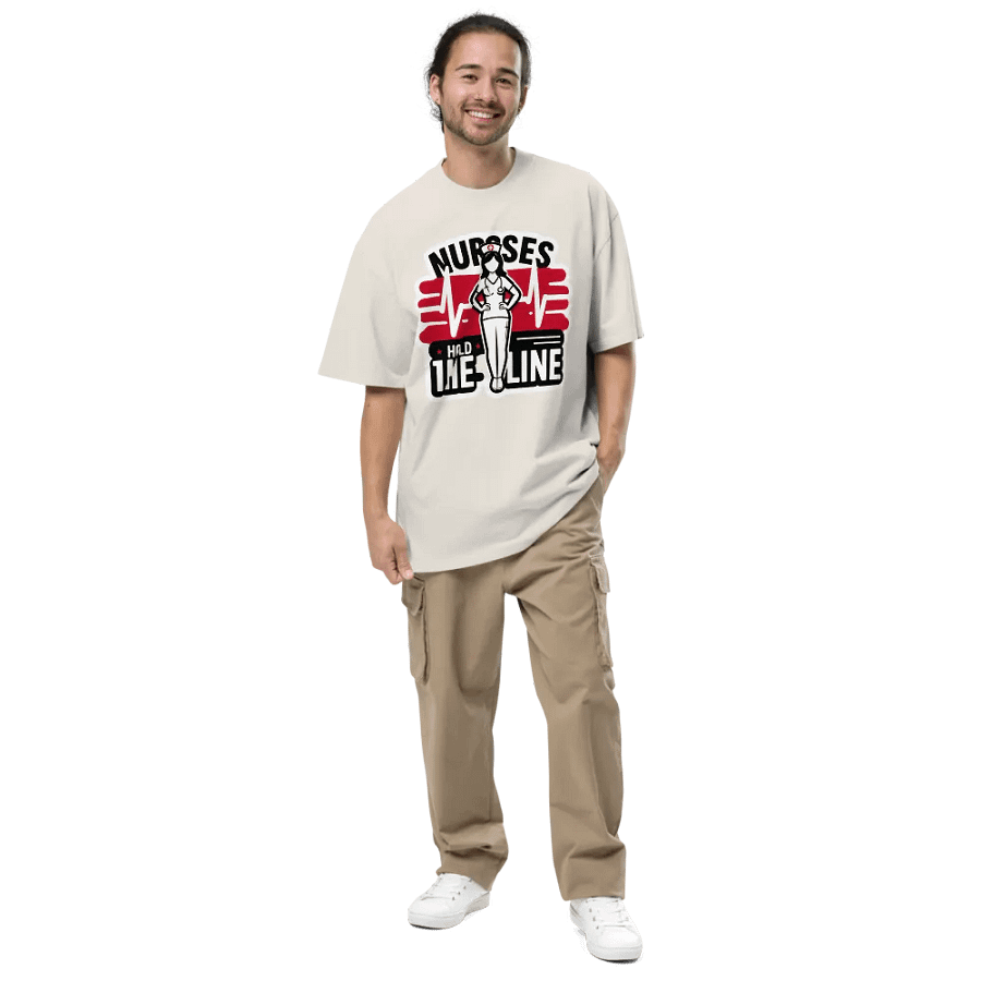 Hold the Line Nurse Oversized Tee product image (32)