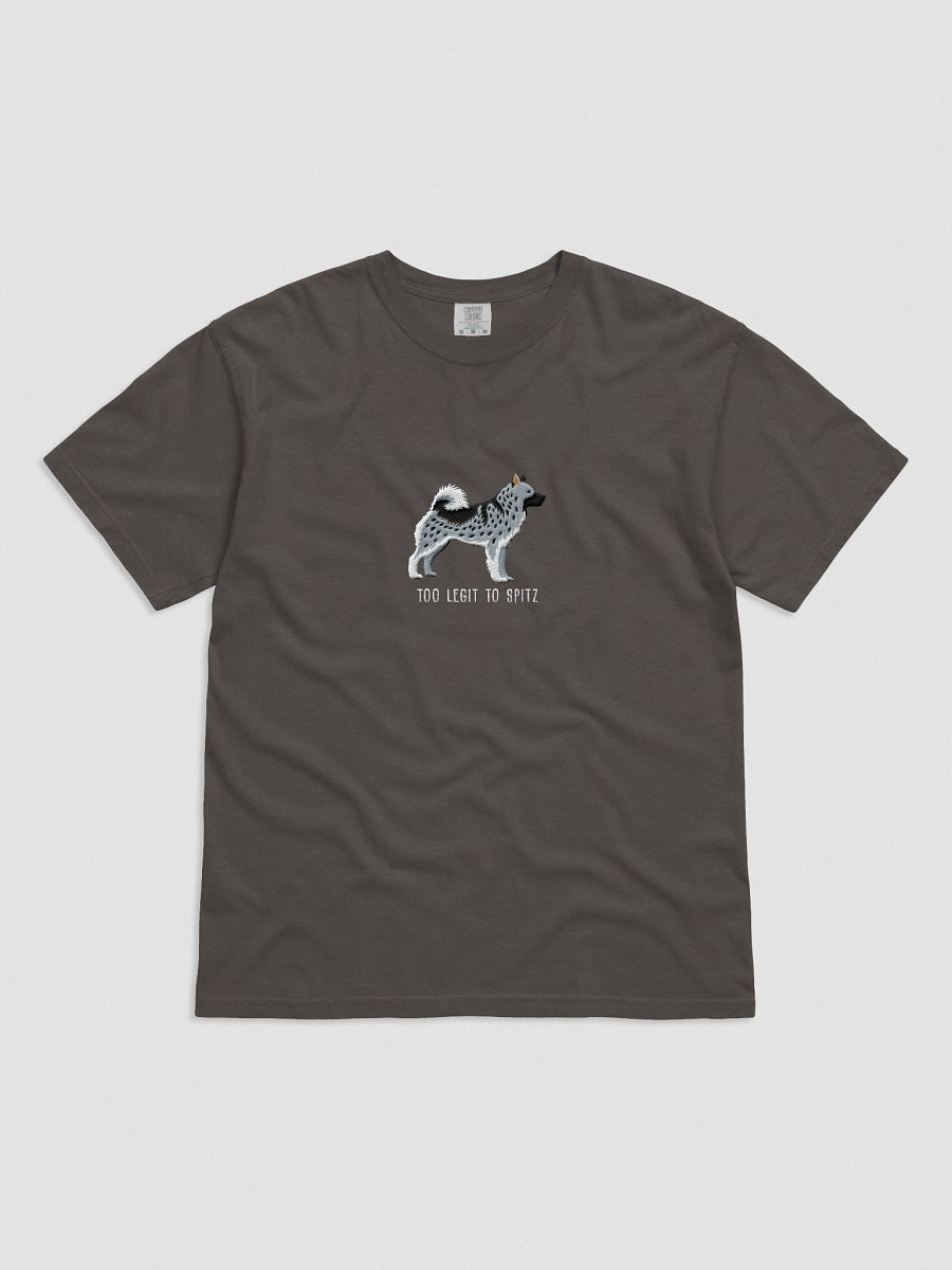 Too Legit to Spitz T-Shirt(Embroidered) of a Norwegian Elkhound(Gray) product image (4)