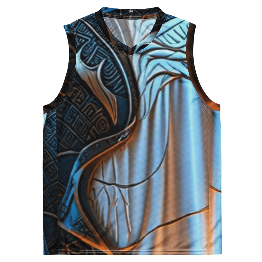 Artistic Geometric Recycled Basketball Jersey product image (2)