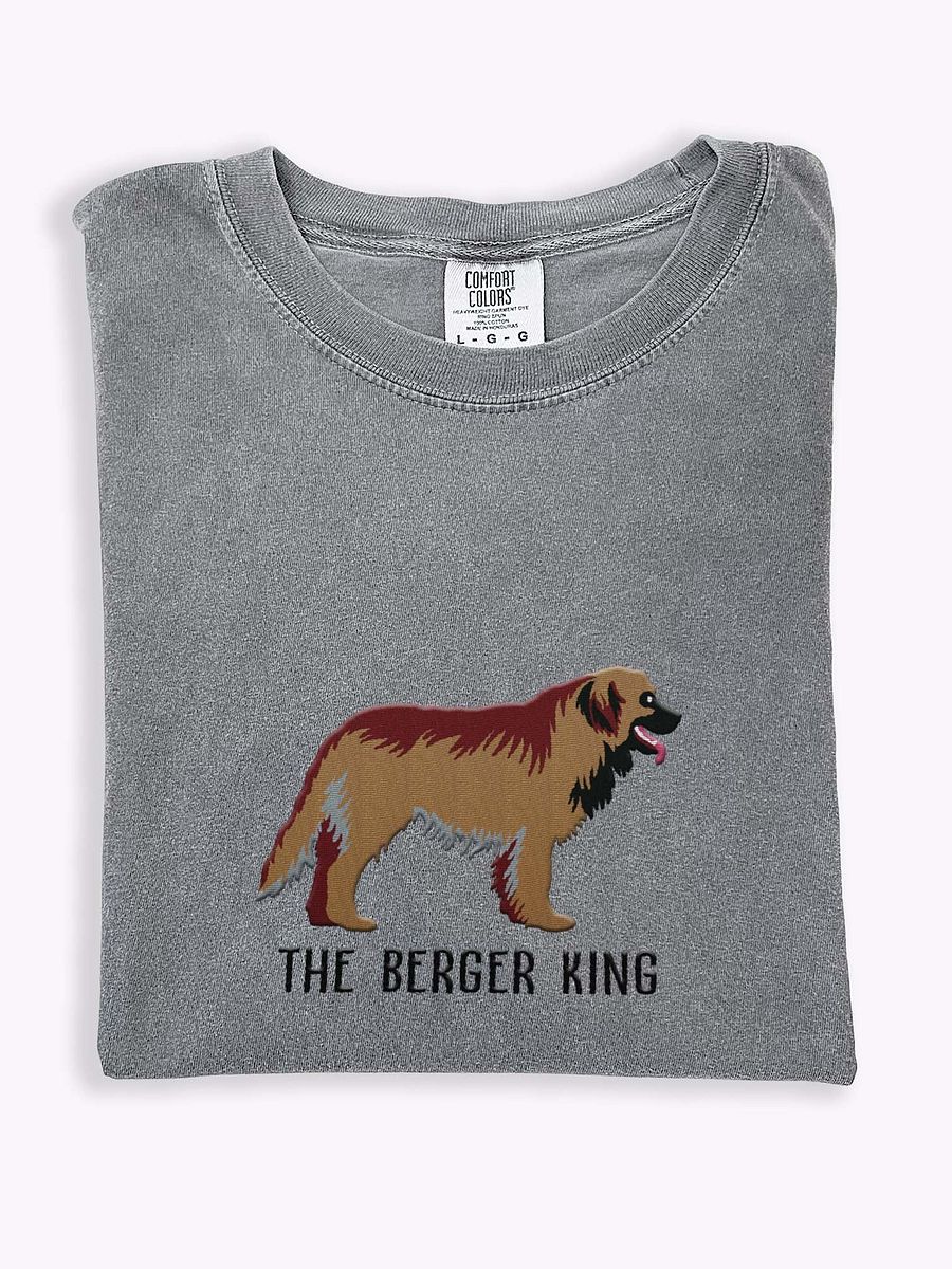 The Berger King T-Shirt(Embroidered) of a Leonberger product image (1)