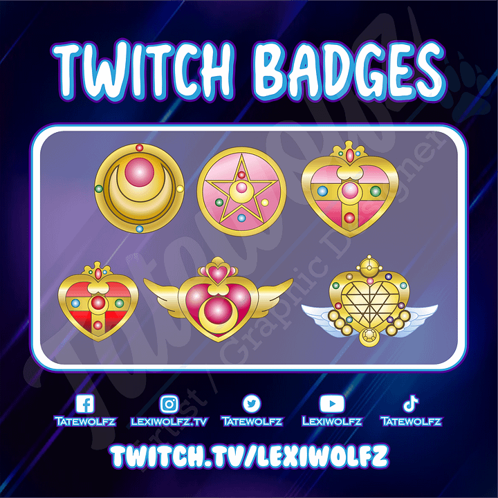 Twitch Subscriber Badges: Sailor Moon product image (1)