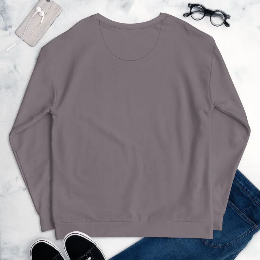 Plain Medium Gray True Summer Unisex Recycled Polyester Heavyweight Premium Sweatshirt by Treasure Pie product image (9)