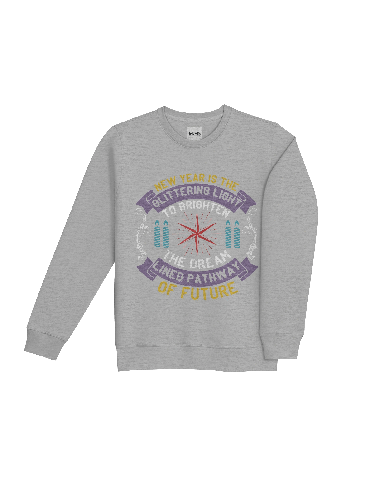 “New Year Is the Glittering Light” Inspirational Quote Sweatshirt product image (4)