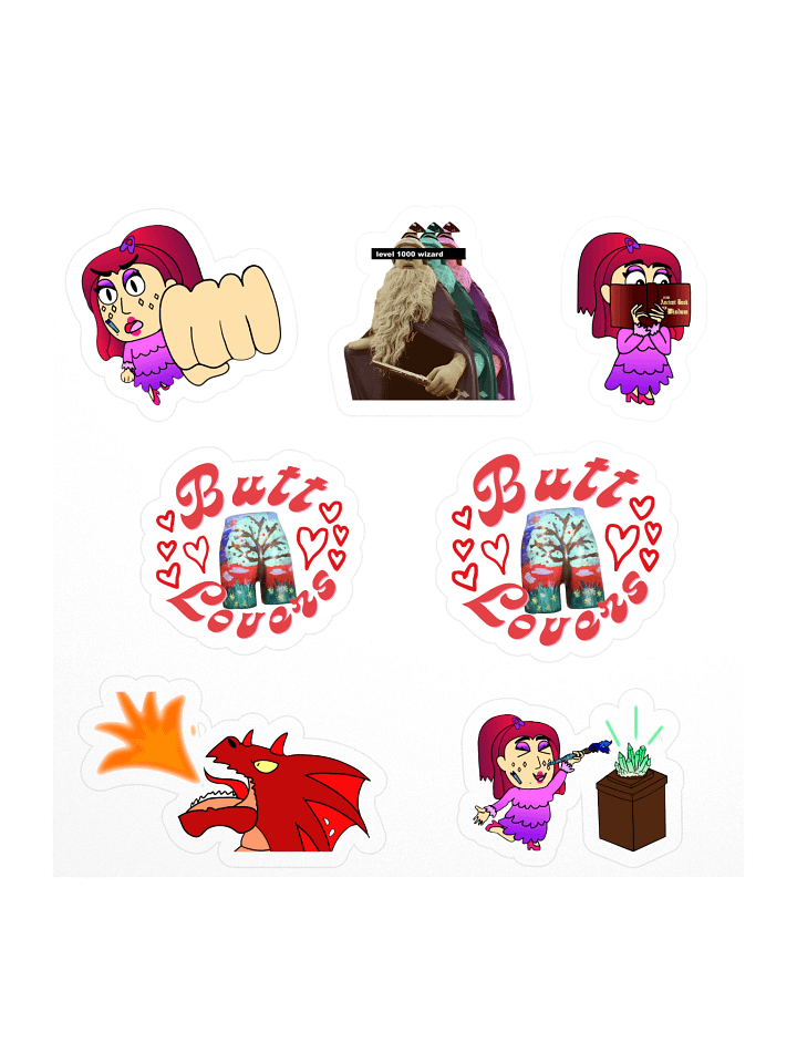 Butt lover wizard stickers product image (1)
