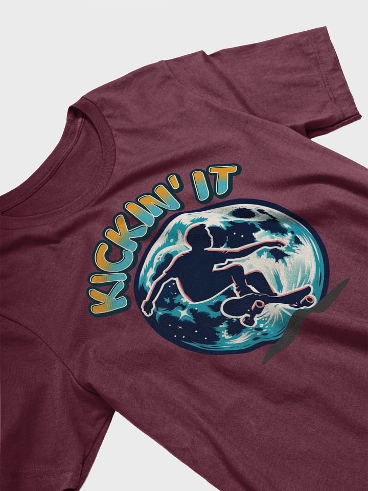 Kickin It Skateboarder Lunar Skate Silhouette Tee product image (10)