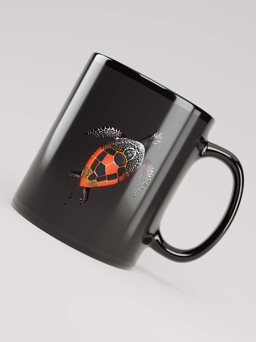 Sea turtle with orange shell - dot art (front & back) product image (7)