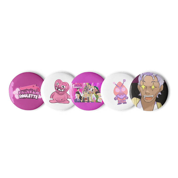 Disaster Date Roulette Set 5 Pin Buttons Pins product image (2)