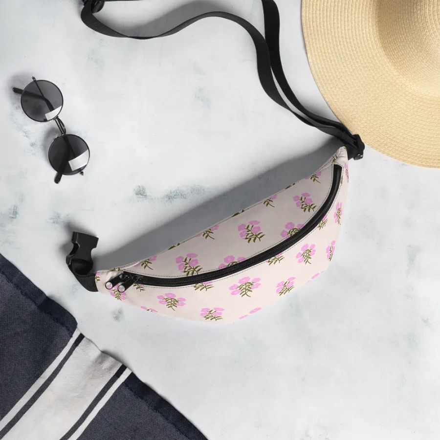 Alpine Cascade - Pink and Forest Green - Fanny Pack product image (5)