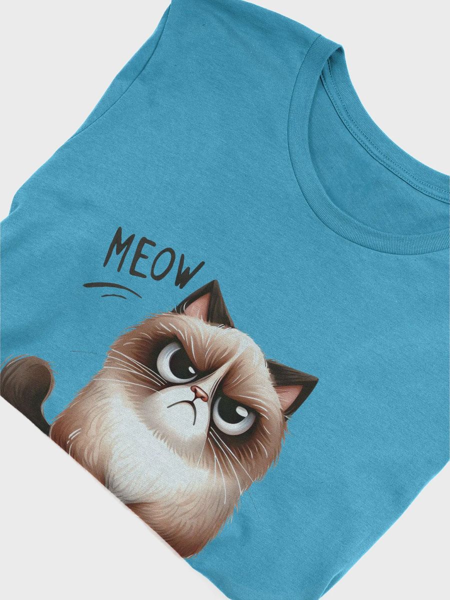 Grumpy Cat 'Meow' T-Shirt – Funny and Adorable Cat Lover Design product image (6)