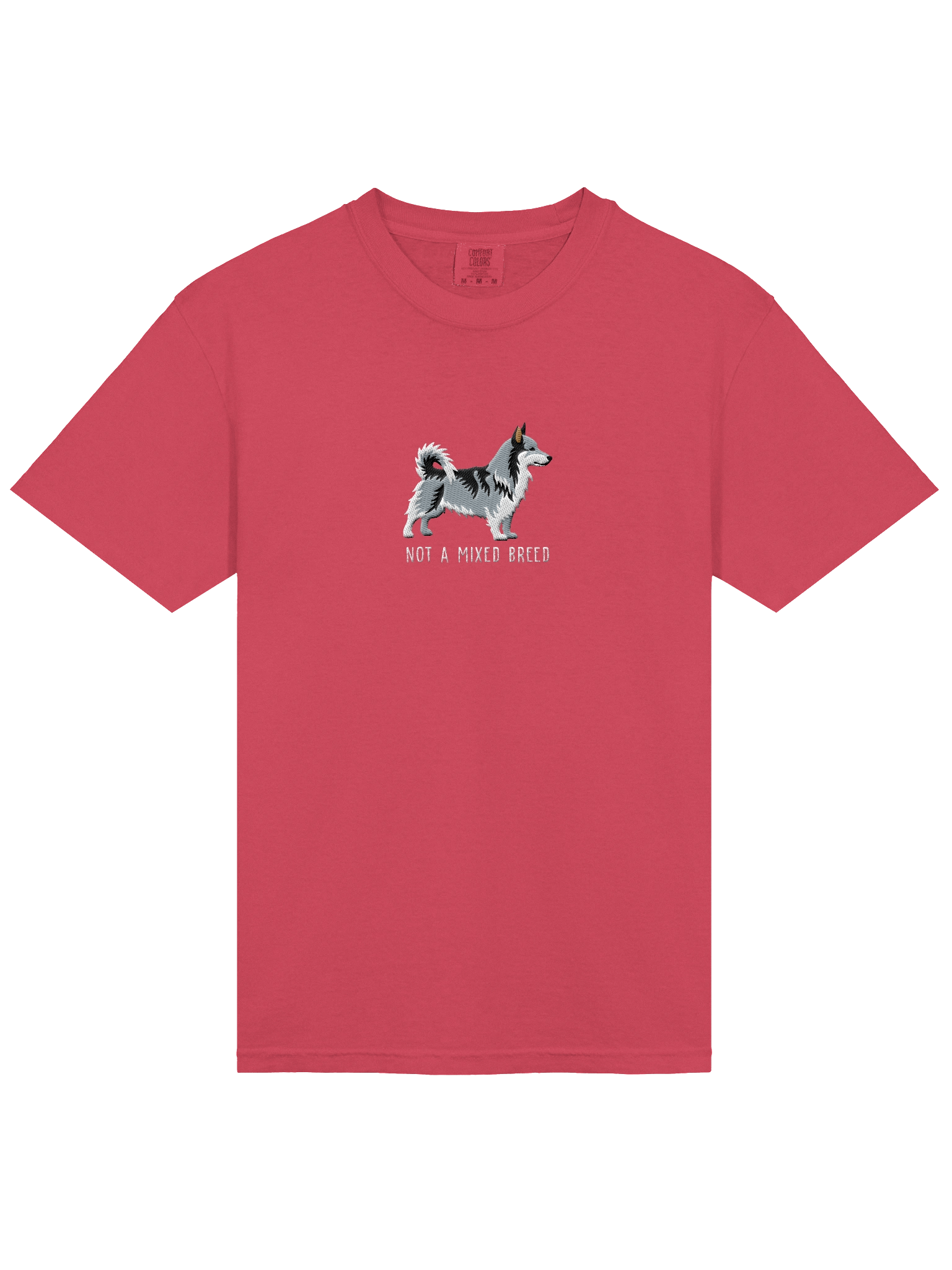 Not a Mixed Breed T-Shirt(Embroidered) of a Swedish Vallhund(Gray) product image (43)