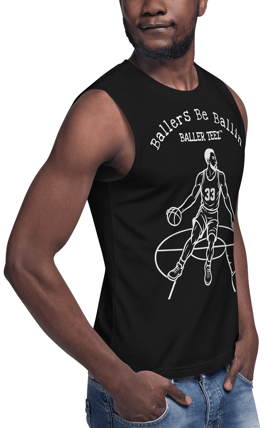 Baller Teez Black Muscle Shirt product image (4)