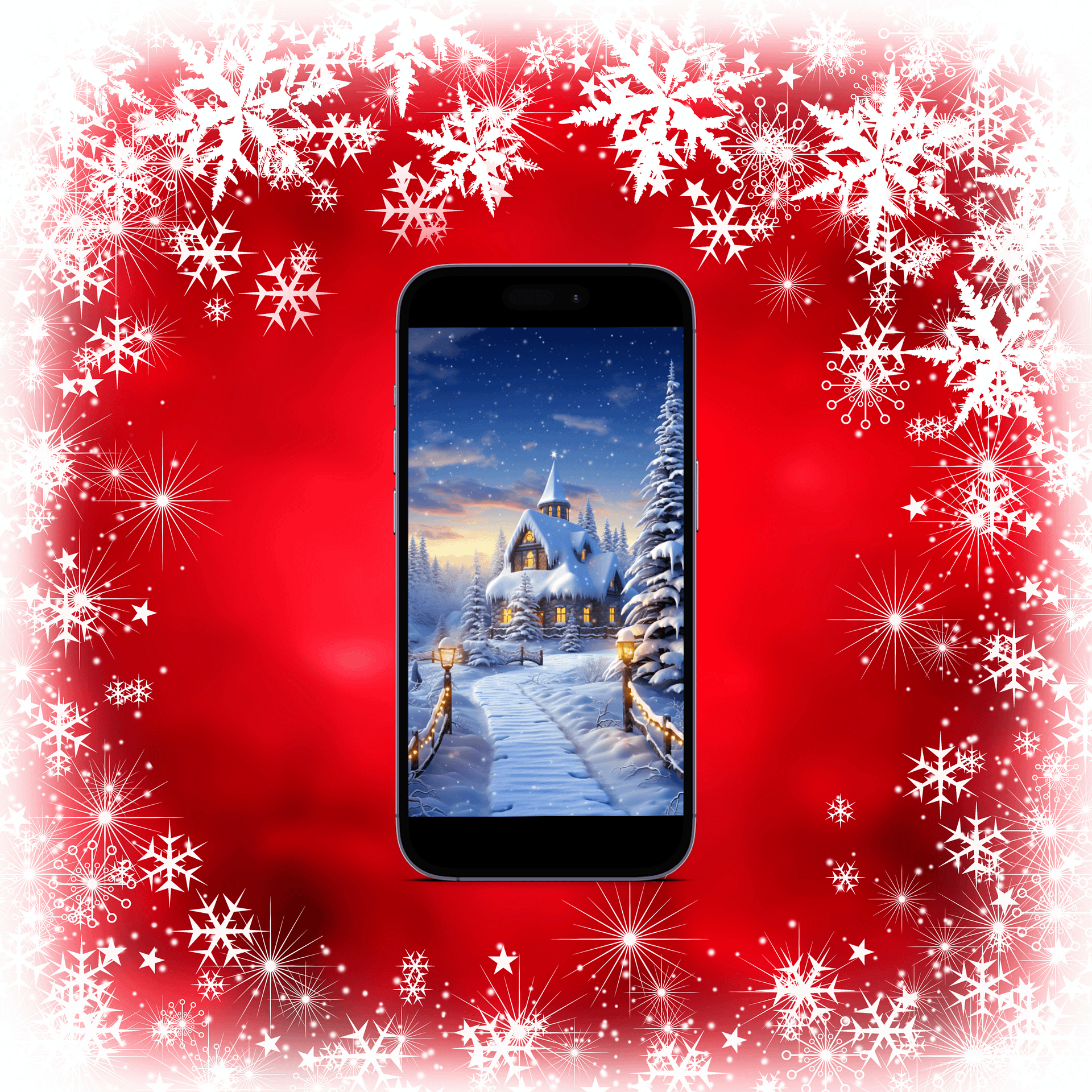 Festive 3D Christmas Wallpaper Pack - Elevate Your Smartphone with Four Merry Holiday Backgrounds for Lock Screen and Wallpaper product image (2)