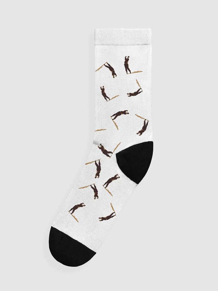 From the Drop Zone Splatter White Crew Socks product image (1)