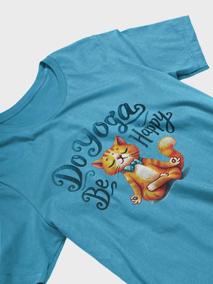 Do Yoga Be Happy Cat T-Shirt - Adorable Zen Design product image (2)