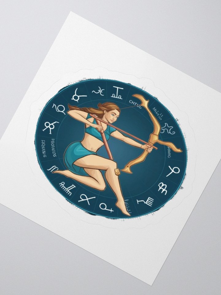 Exclusive Sagittarius Zodiac Sticker: Centaur Archer with Zodiac Wheel - Ideal for Laptops, Cars, and Astrology Enthusiasts! product image (5)