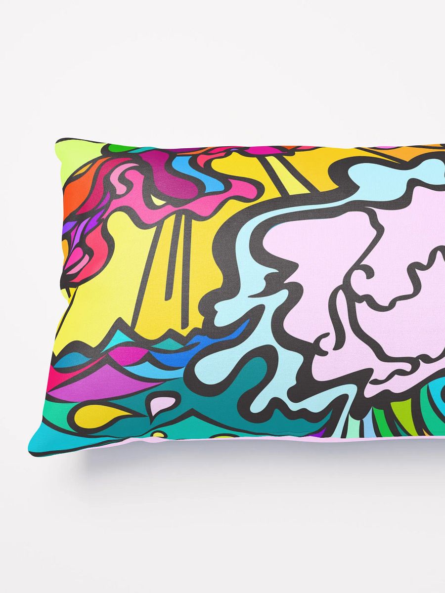 Tranquil Green All-Over Print Pillow – Wave at Sunset product image (3)