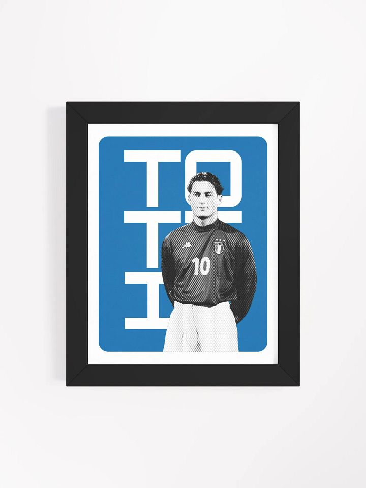 Francesco Totti BW Italy Name Art Framed Print product image (1)